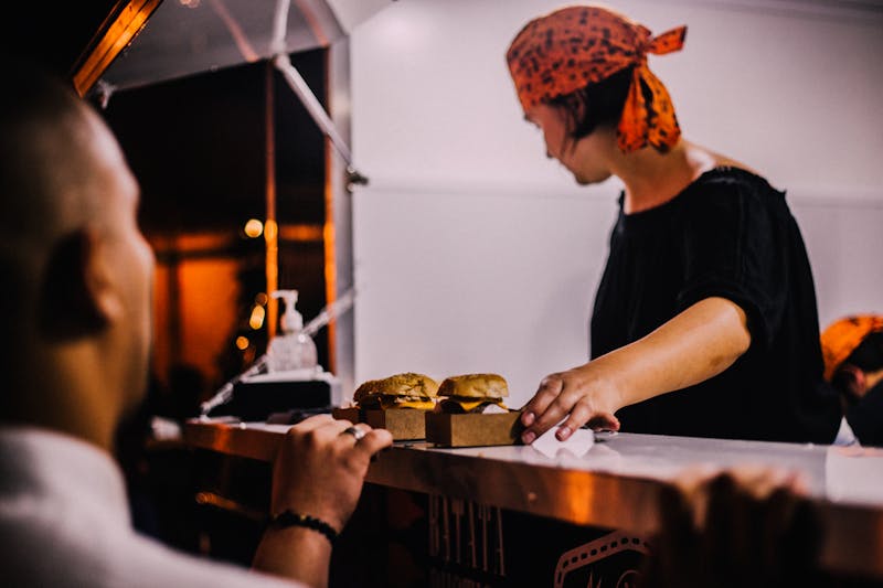 Professional chef preparing food